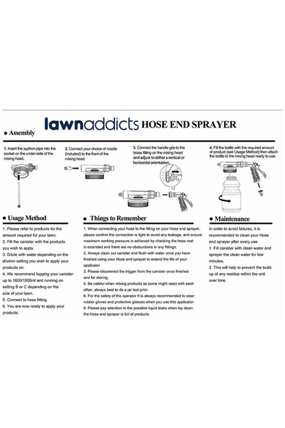2L Hose On Sprayer with Shower Nozzle